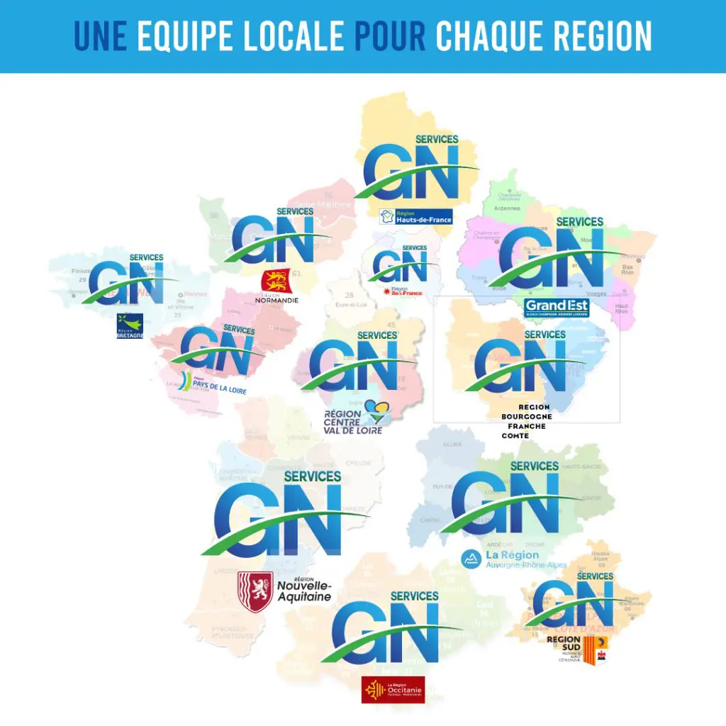 Une équipe dans chaque région de France