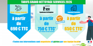 tarifs grand nettoyage syndrome de diogène 2026
